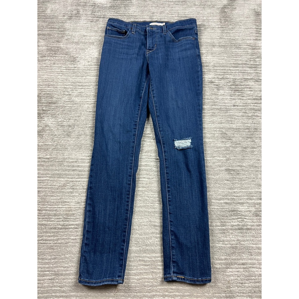 Levis Jeans Womens 28 Blue 311 Shaping Skinny Distressed Dark Wash Denim Pants
